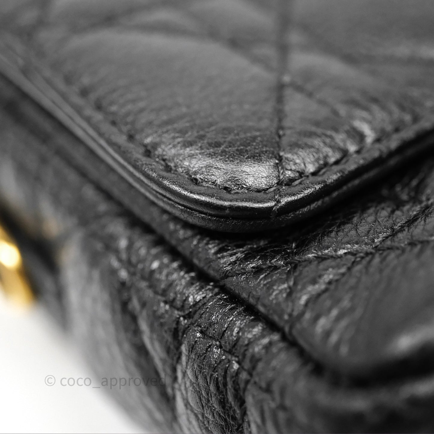 Christian Dior Caro Pouch with Chain Black Cannage Calfskin