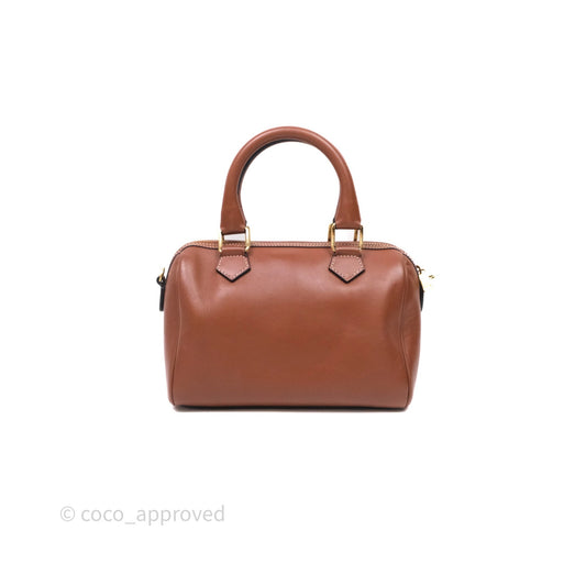 Celine Small Brown Boston Cuir Triomphe Tan Smooth Calfskin Bag