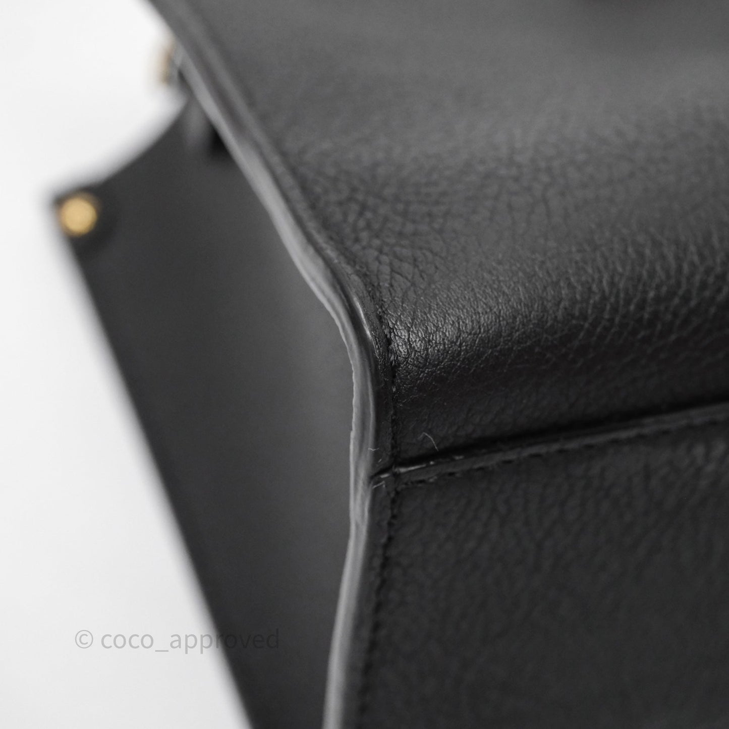 Louis Vuitton Lock & Go Tote Bag Black Calfskin Gold Hardware