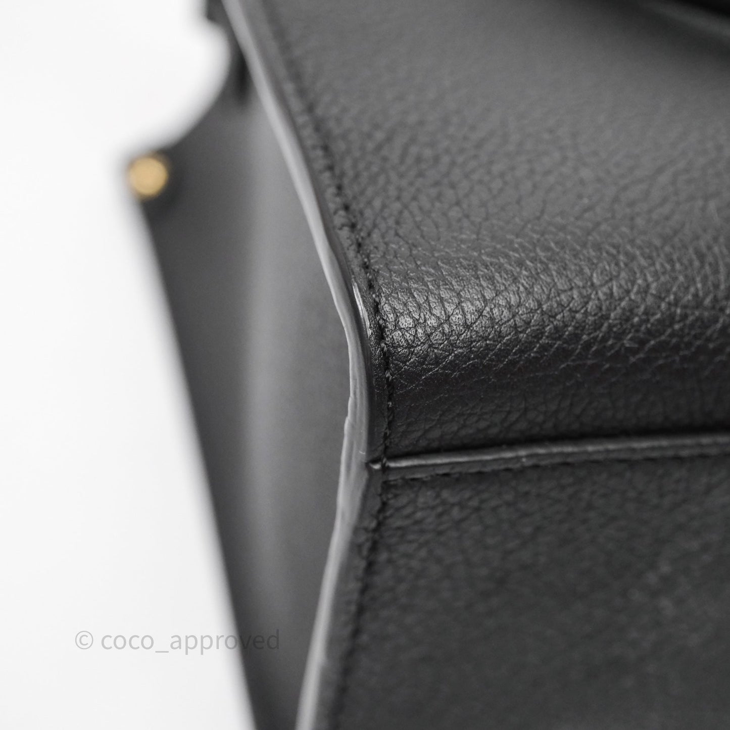 Louis Vuitton Lock & Go Tote Bag Black Calfskin Gold Hardware