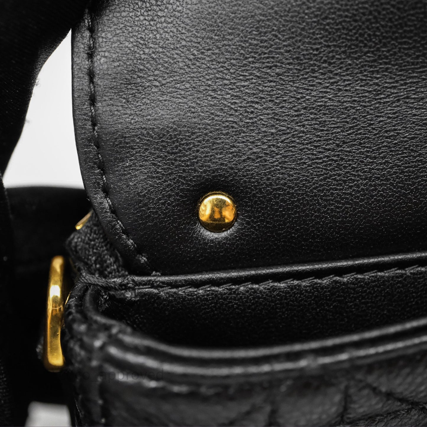 Christian Dior Caro Pouch with Chain Black Cannage Calfskin