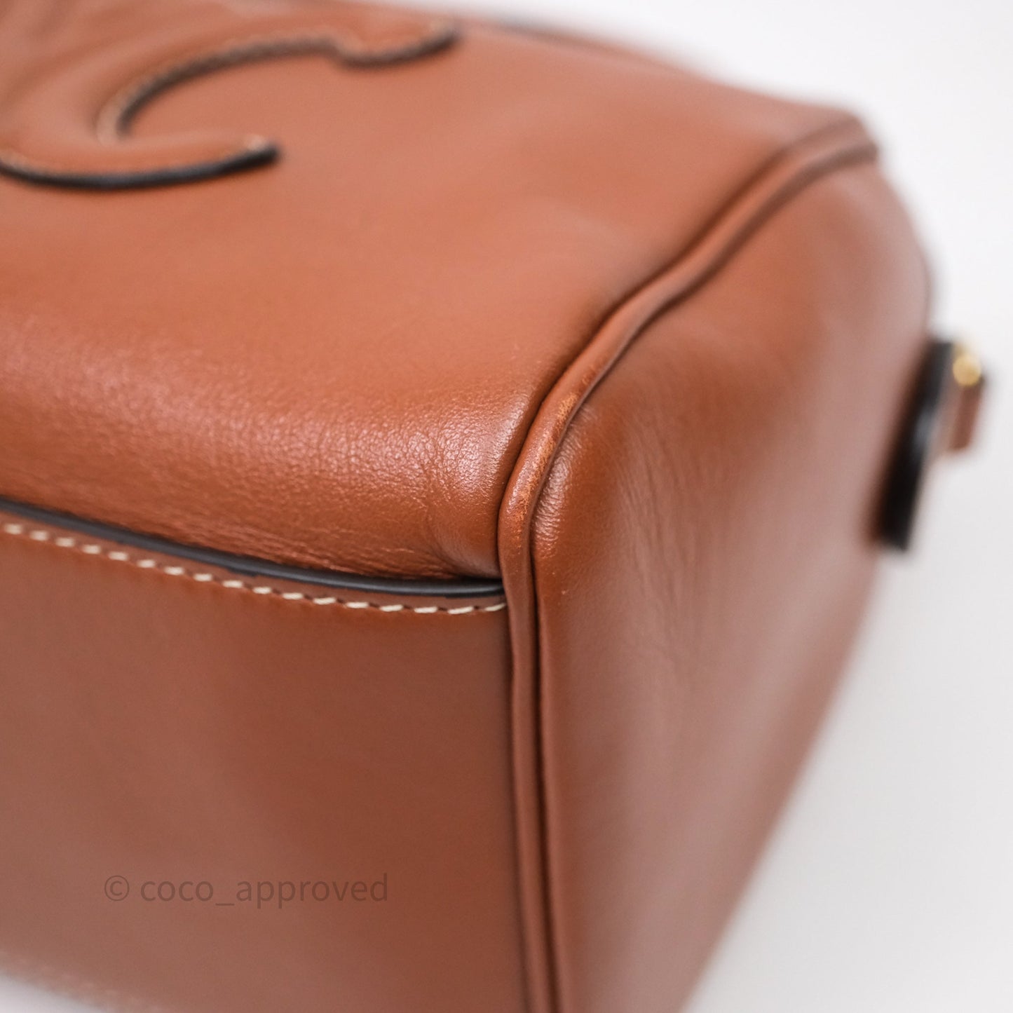 Celine Small Brown Boston Cuir Triomphe Tan Smooth Calfskin Bag