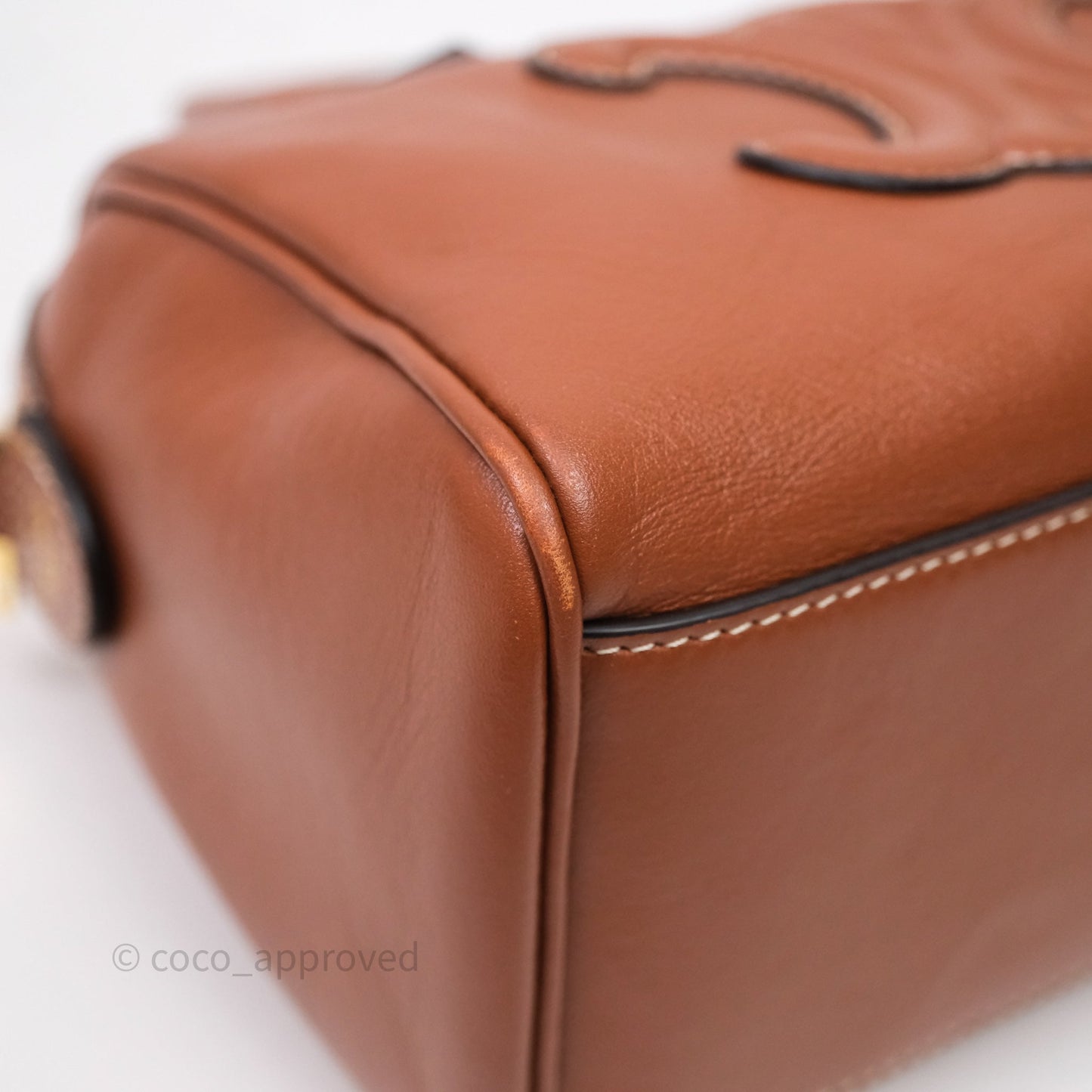 Celine Small Brown Boston Cuir Triomphe Tan Smooth Calfskin Bag