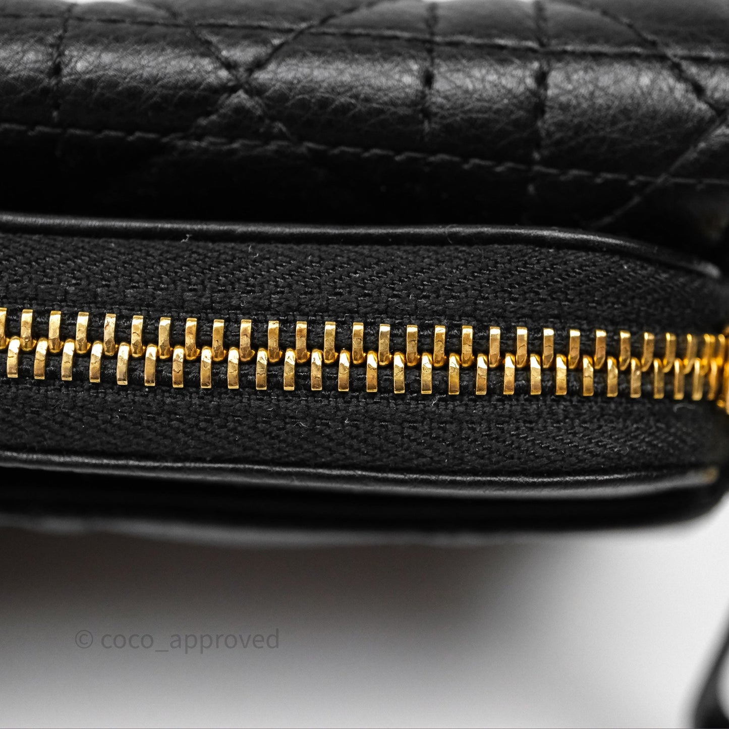 Christian Dior Caro Pouch with Chain Black Cannage Calfskin