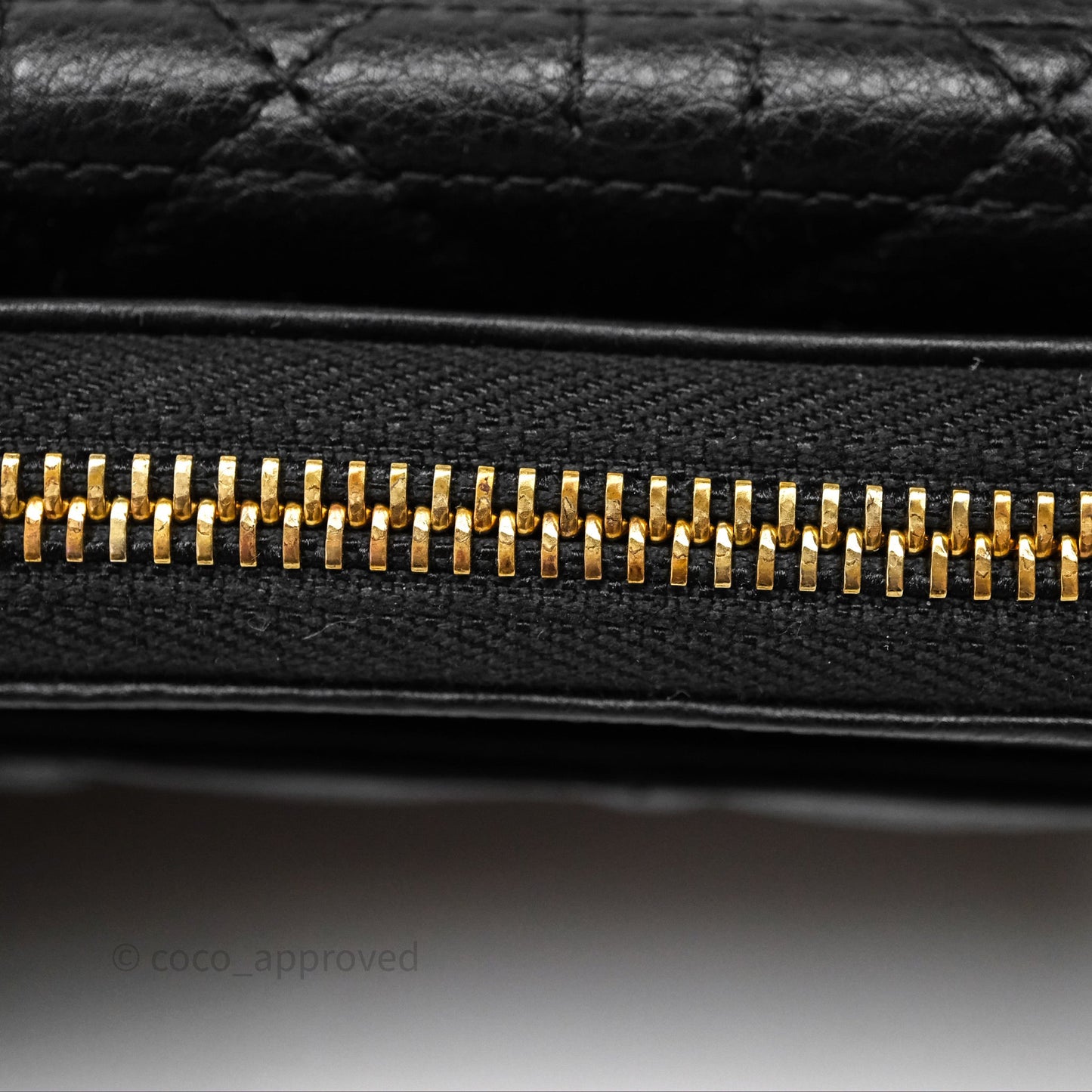 Christian Dior Caro Pouch with Chain Black Cannage Calfskin