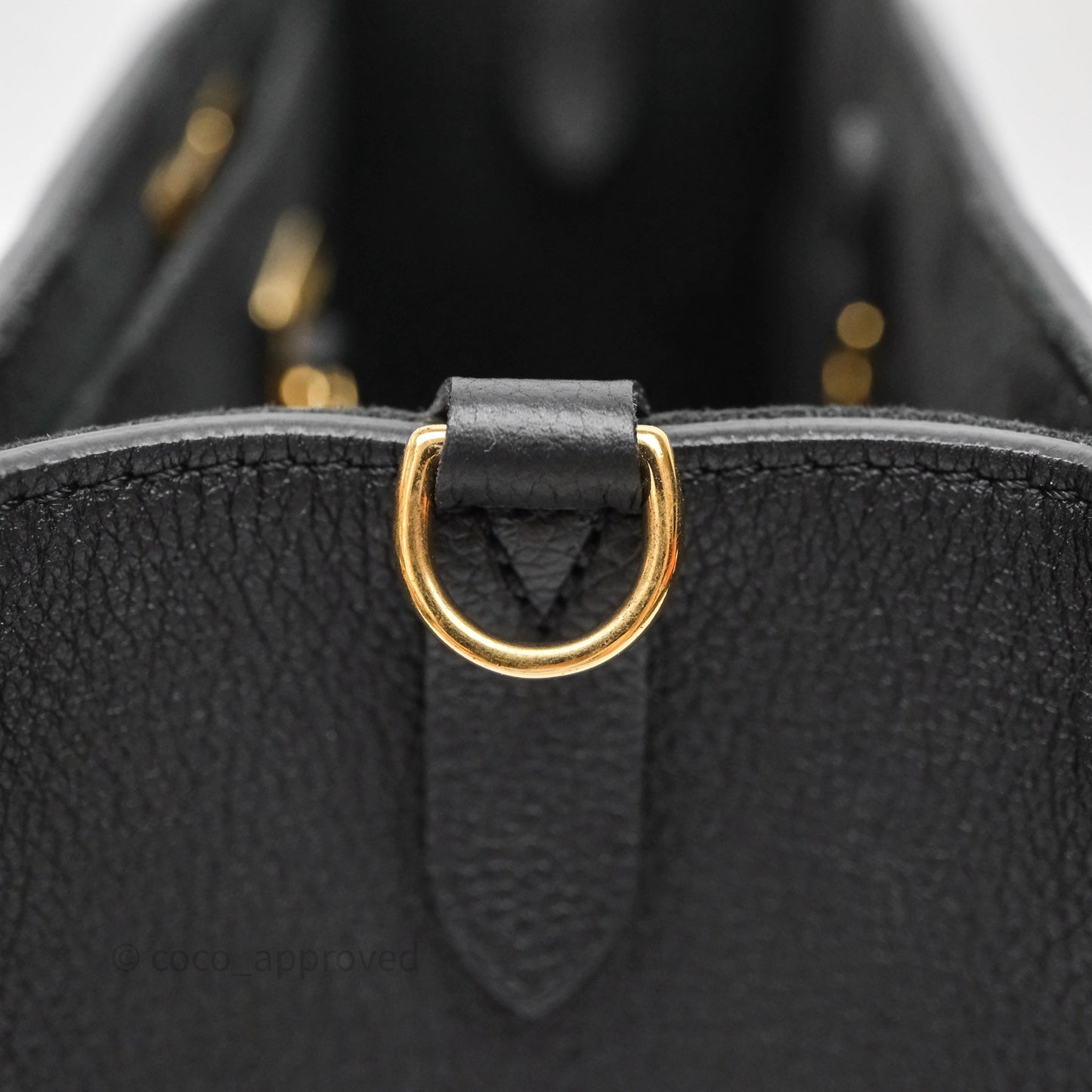 Louis Vuitton Lock & Go Tote Bag Black Calfskin Gold Hardware