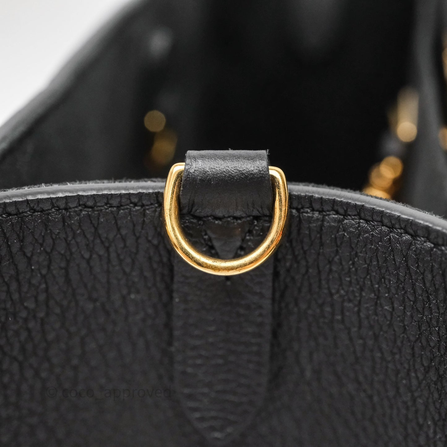 Louis Vuitton Lock & Go Tote Bag Black Calfskin Gold Hardware