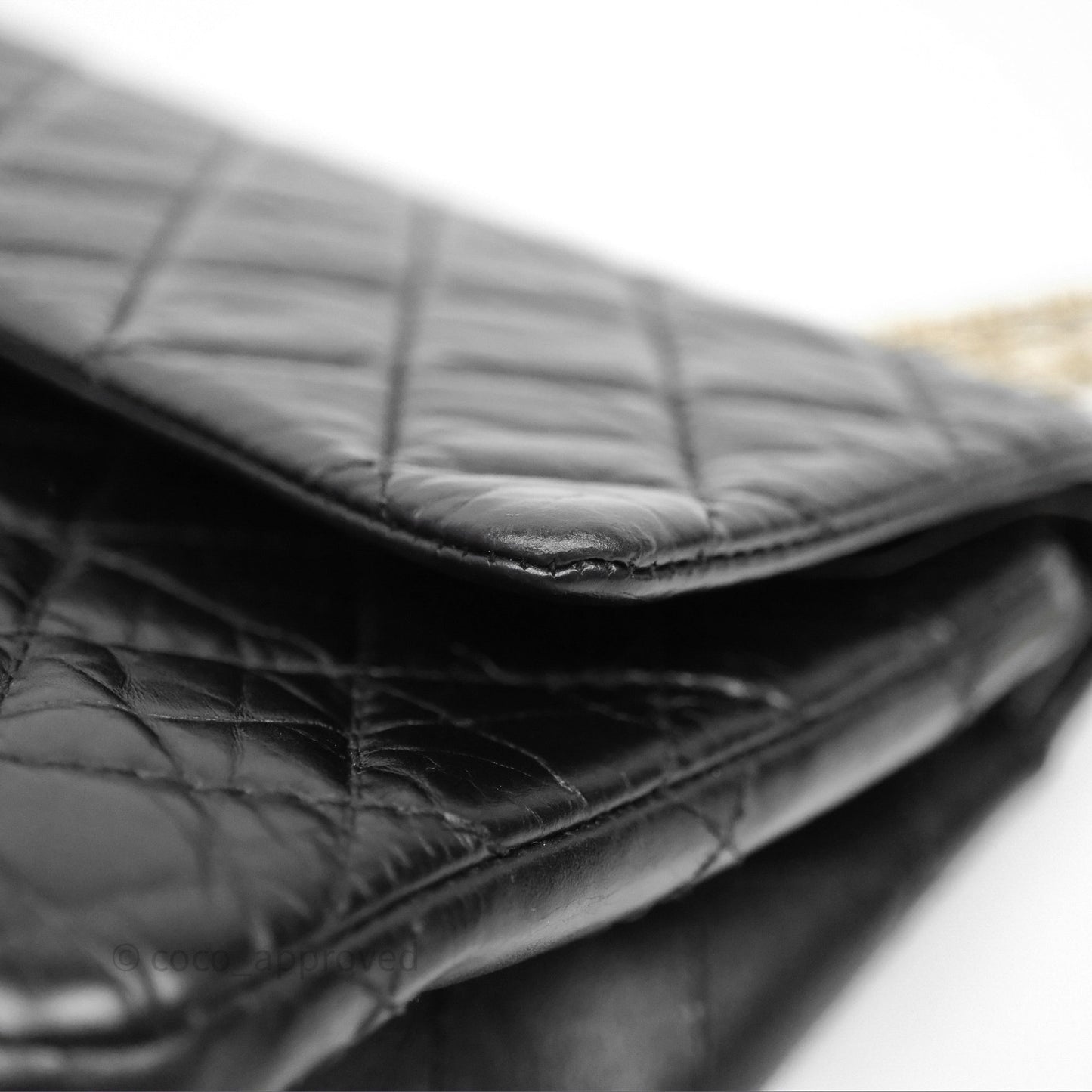 Chanel Reissue 226 Quilted Aged Calfskin Black Aged Gold Hardware