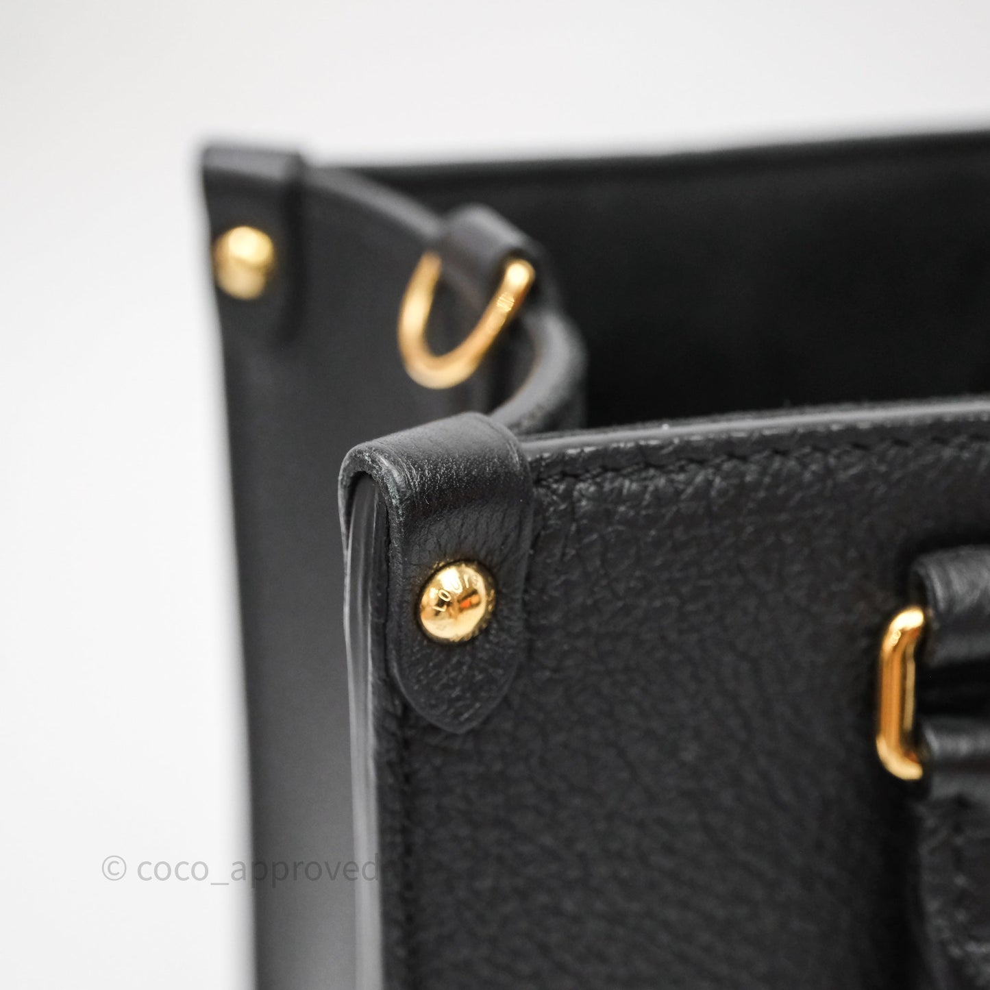 Louis Vuitton Lock & Go Tote Bag Black Calfskin Gold Hardware