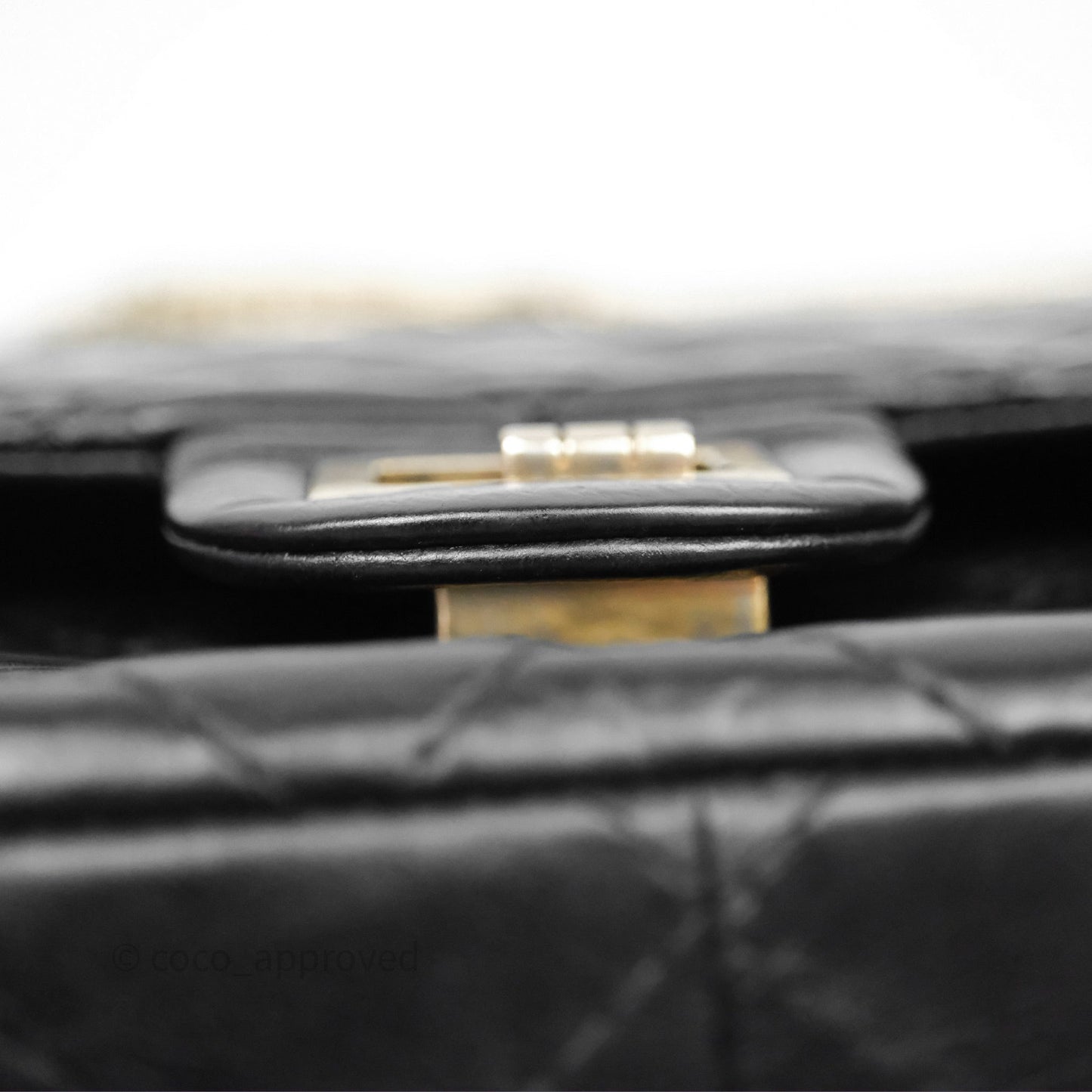 Chanel Reissue 226 Quilted Aged Calfskin Black Aged Gold Hardware