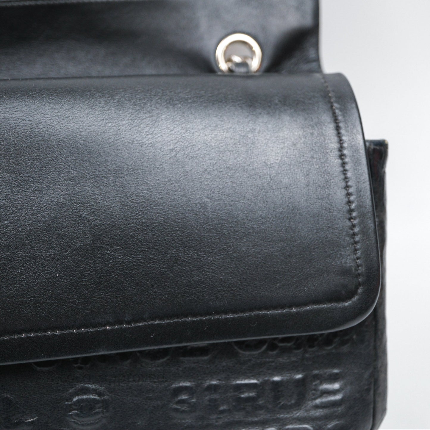 Chanel 228 Reissue Flap Quilted Black Calfskin Silver Hardware