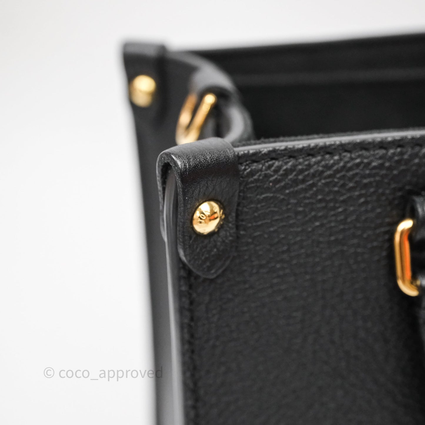 Louis Vuitton Lock & Go Tote Bag Black Calfskin Gold Hardware