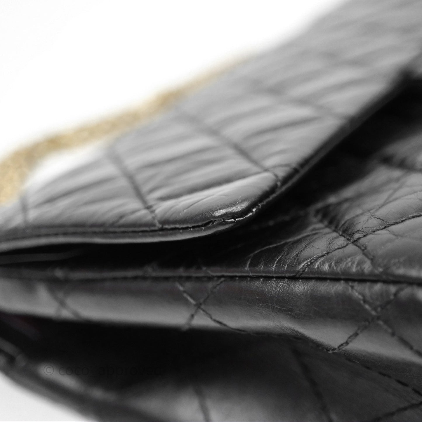 Chanel Reissue 226 Quilted Aged Calfskin Black Aged Gold Hardware