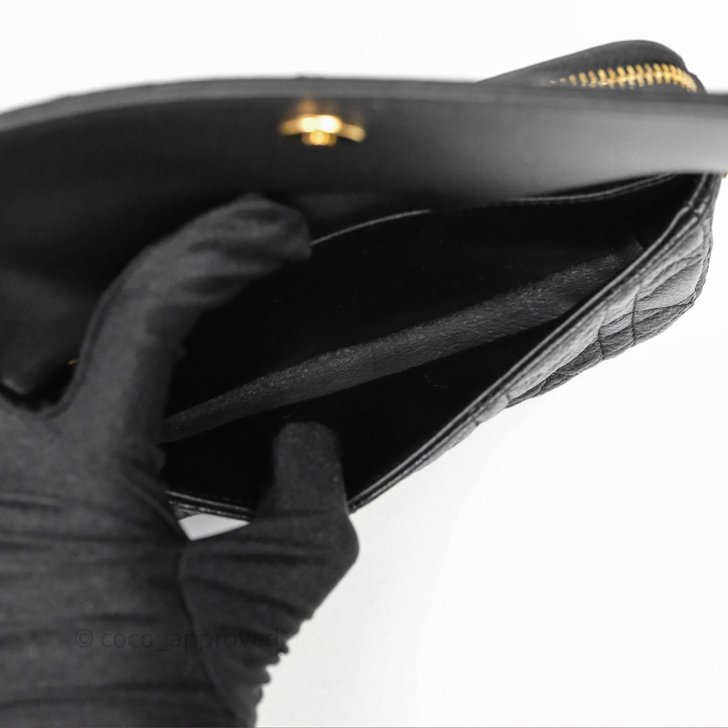 Christian Dior Caro Pouch with Chain Black Cannage Calfskin
