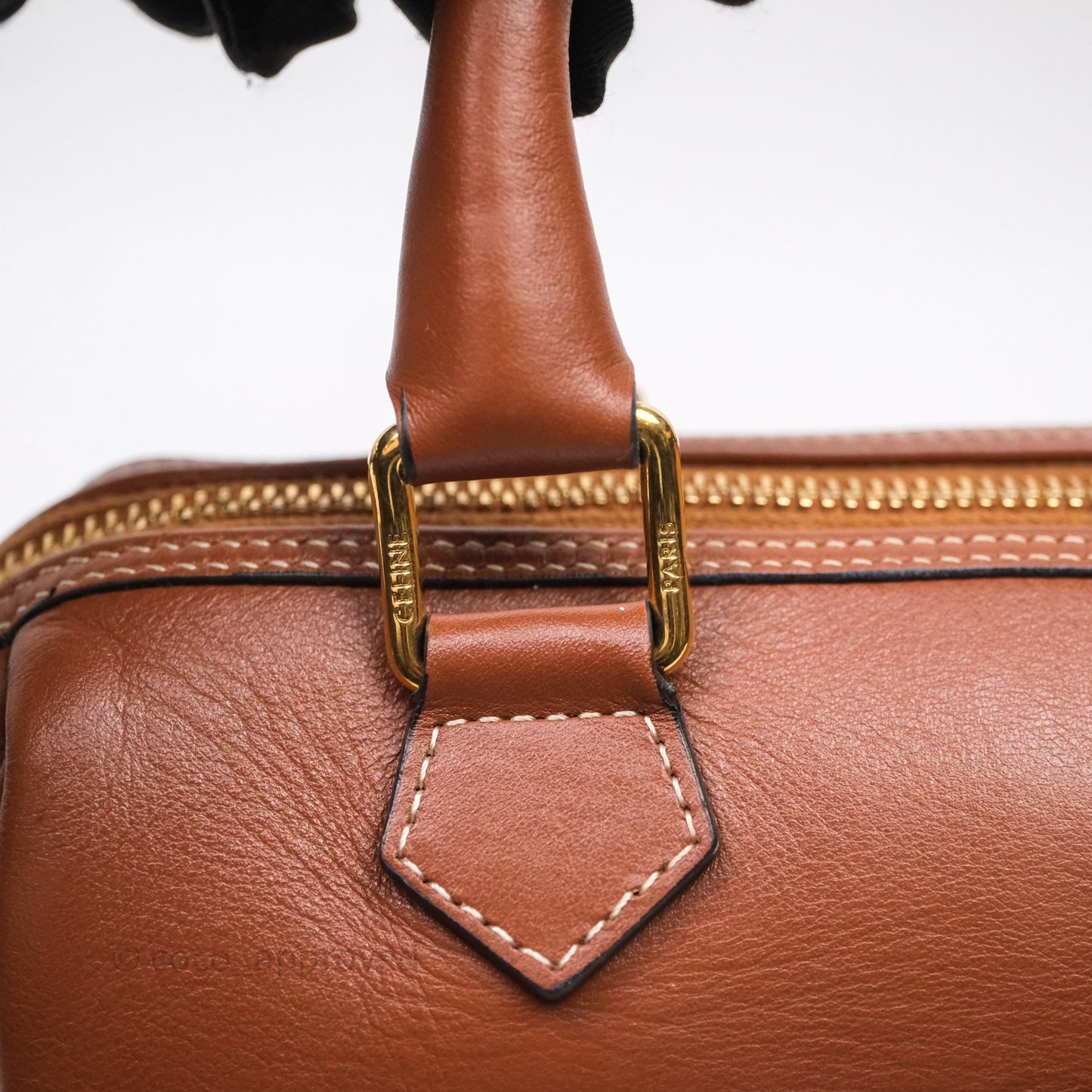 Celine Small Brown Boston Cuir Triomphe Tan Smooth Calfskin Bag