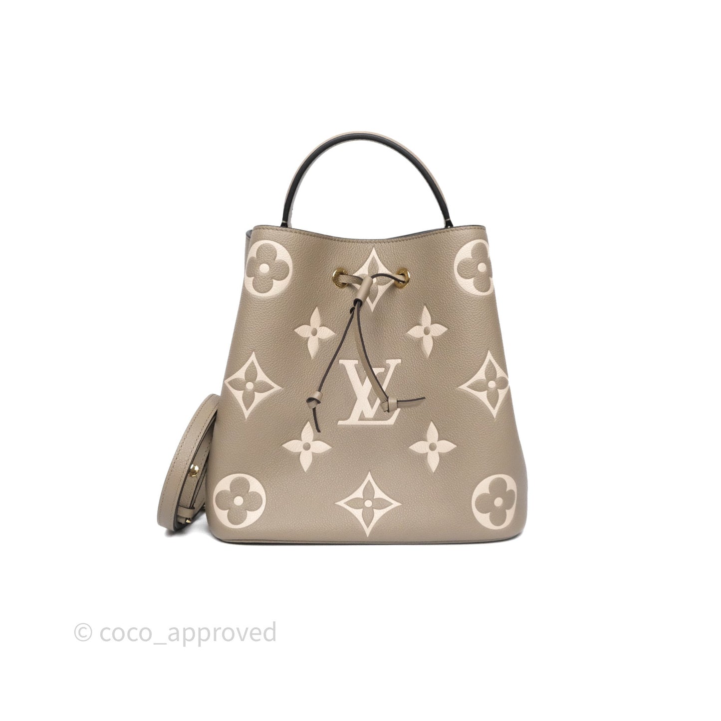 Louis Vuitton NéoNoé MM Dove /Cream Monogram Empreinte Leather