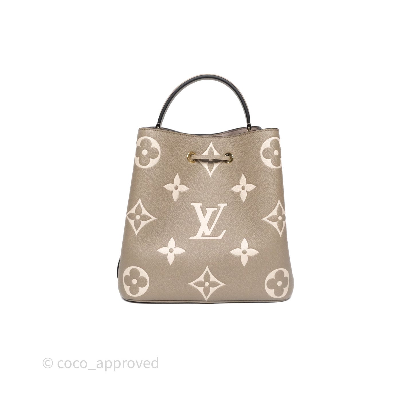 Louis Vuitton NéoNoé MM Dove /Cream Monogram Empreinte Leather