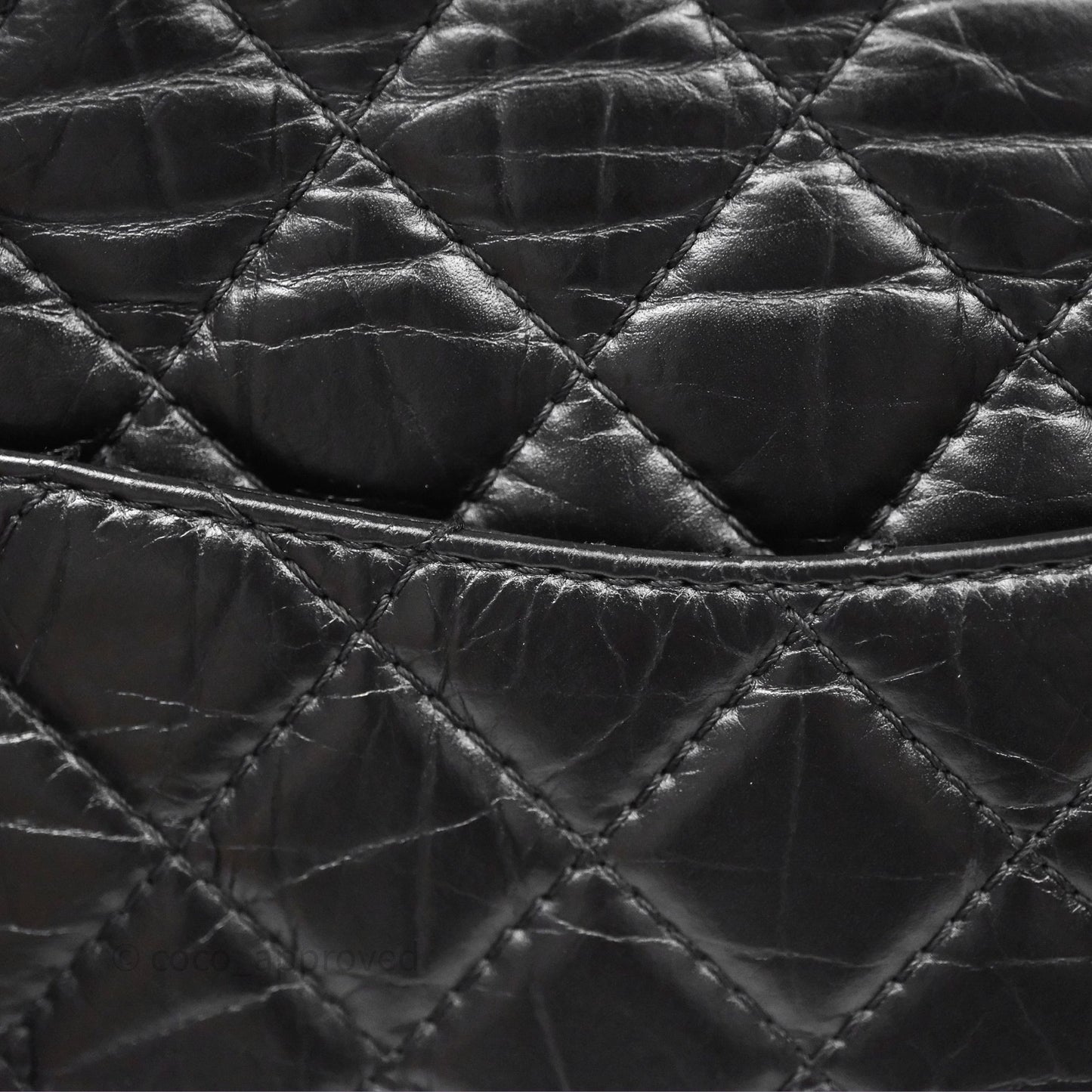 Chanel Reissue 226 Quilted Aged Calfskin Black Aged Gold Hardware