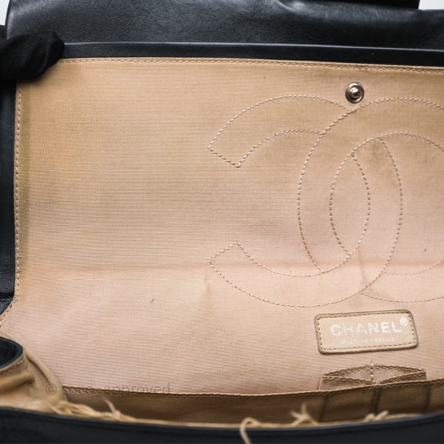 Chanel 228 Reissue Flap Quilted Black Calfskin Silver Hardware