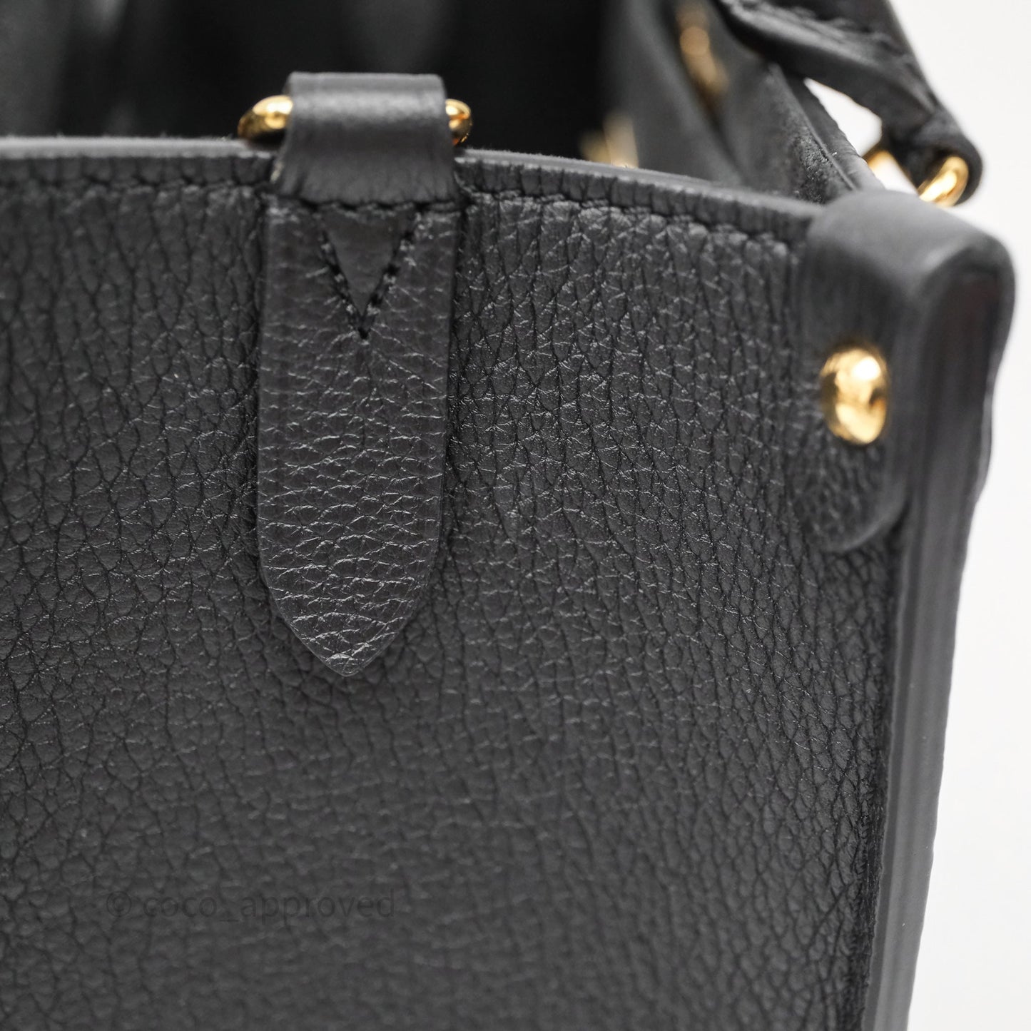 Louis Vuitton Lock & Go Tote Bag Black Calfskin Gold Hardware