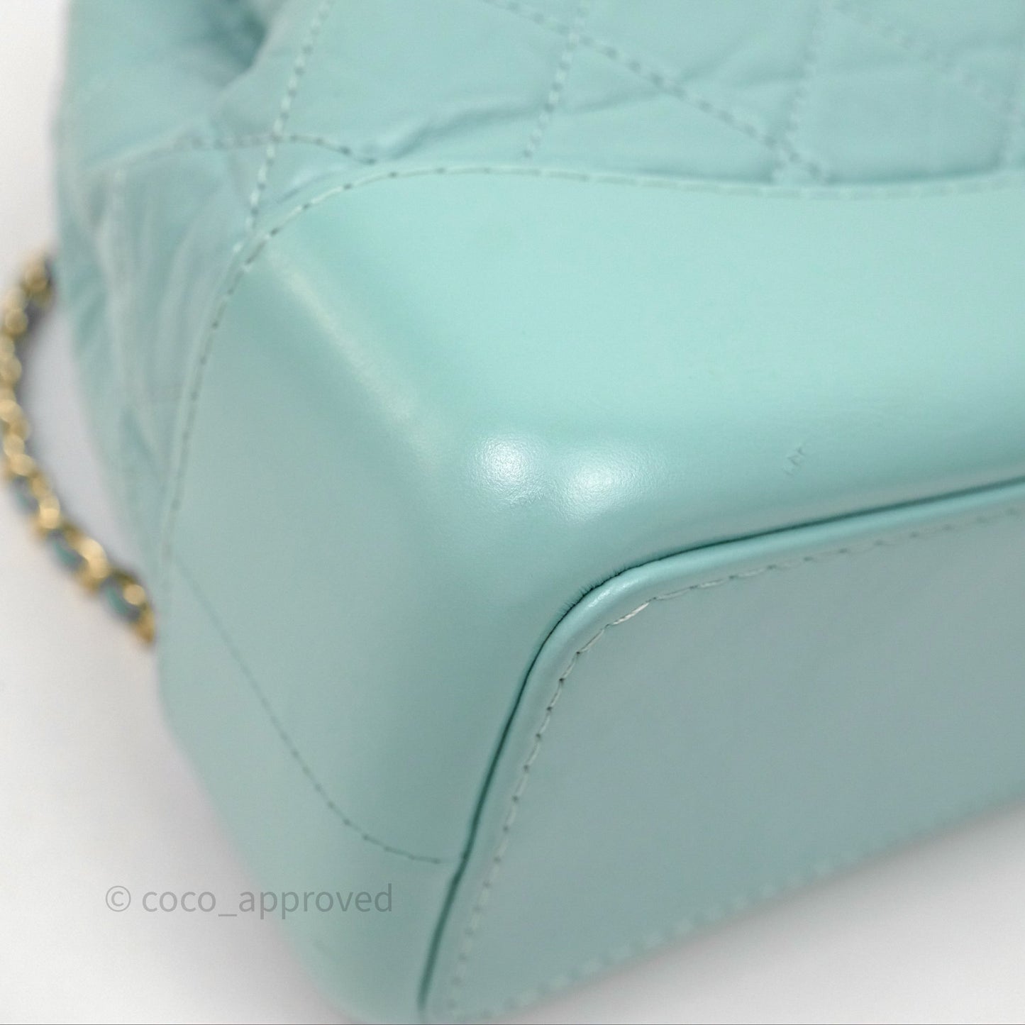 Chanel Small Gabrielle Backpack Tiffany Green Aged Calfskin