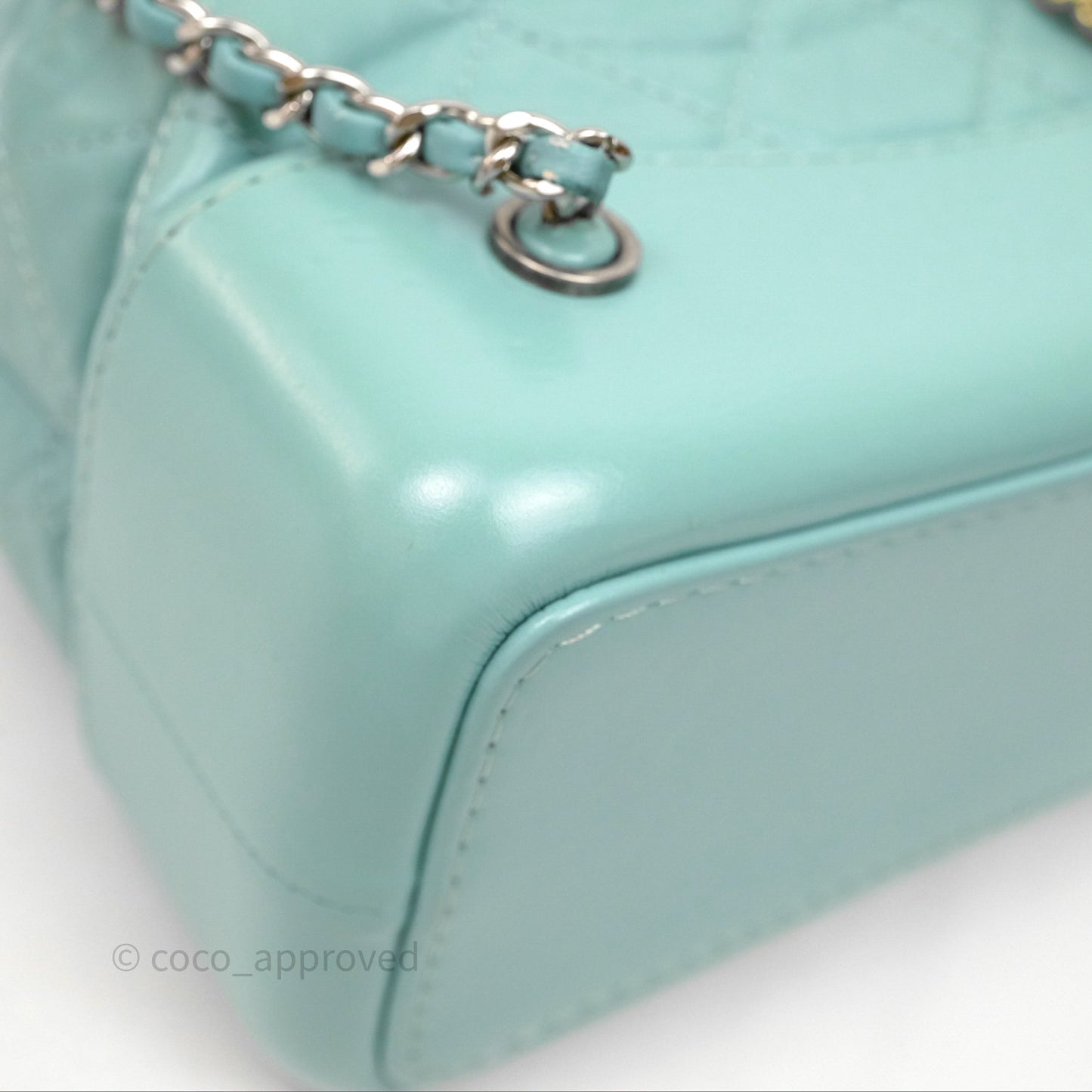 Chanel Small Gabrielle Backpack Tiffany Green Aged Calfskin