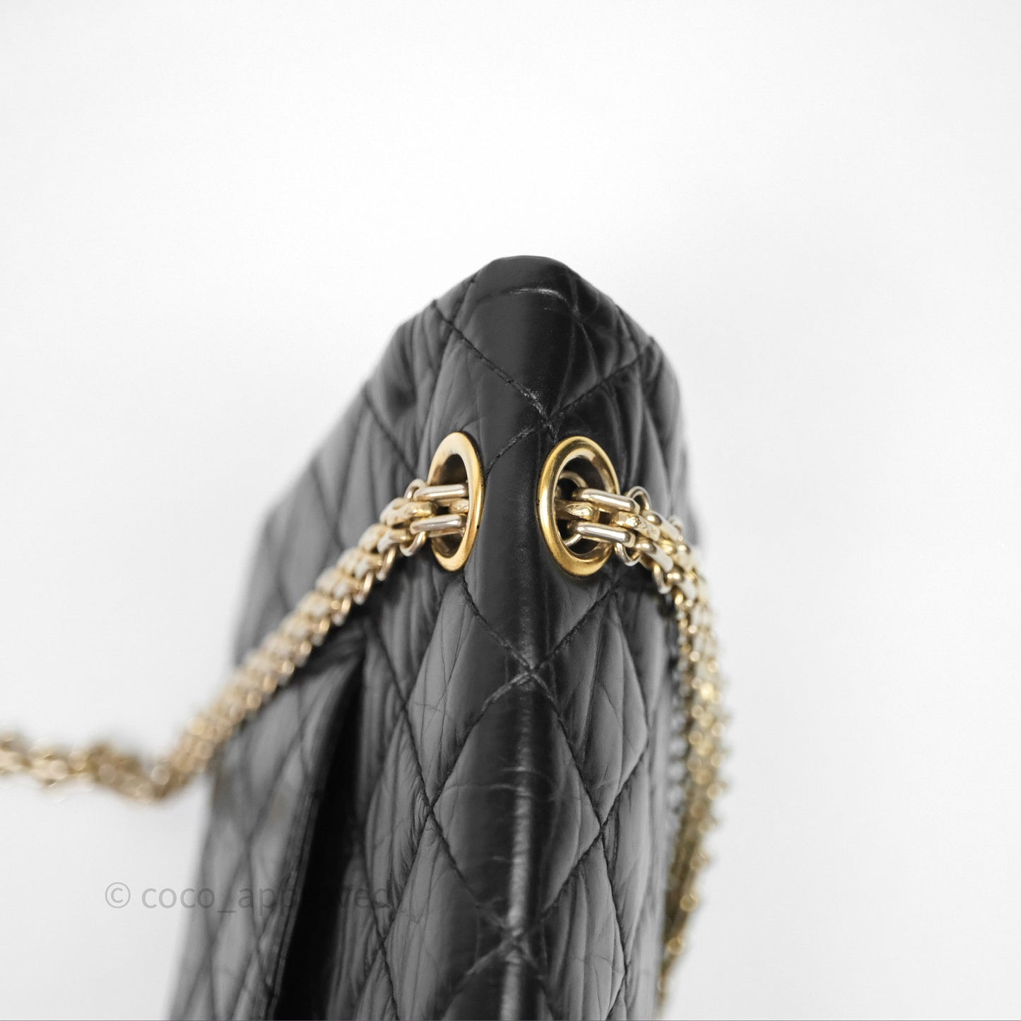 Chanel Reissue 226 Quilted Aged Calfskin Black Aged Gold Hardware