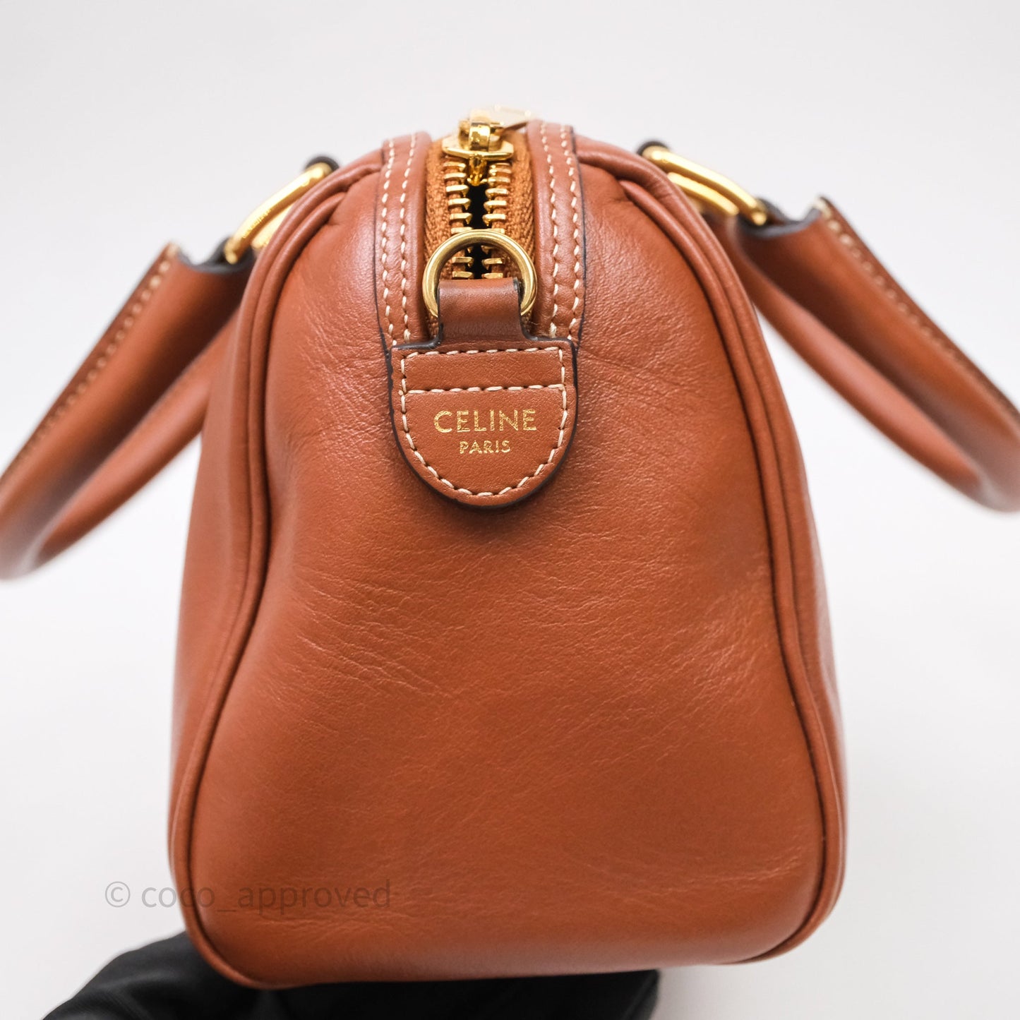 Celine Small Brown Boston Cuir Triomphe Tan Smooth Calfskin Bag