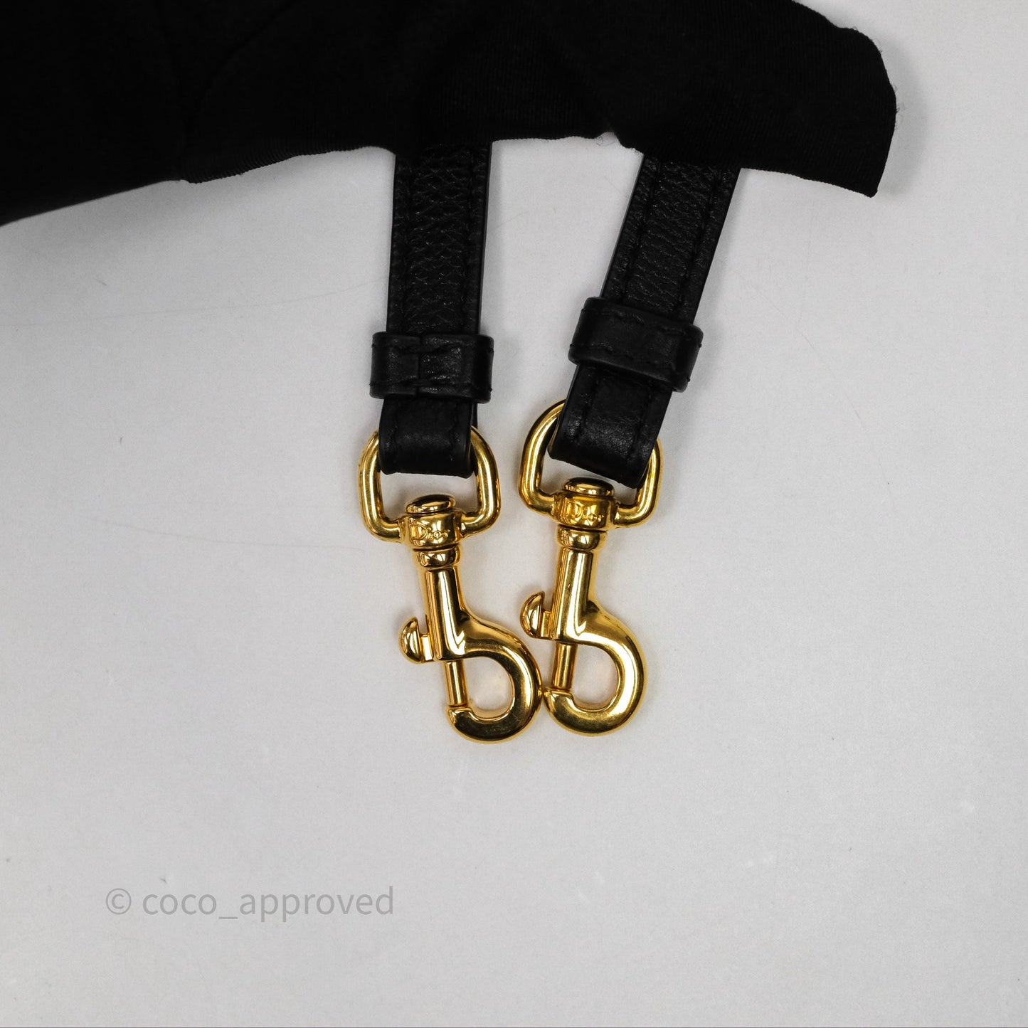Christian Dior Caro Pouch with Chain Black Cannage Calfskin