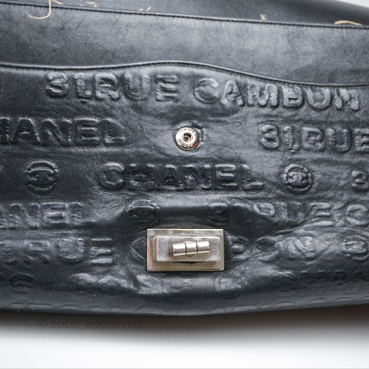 Chanel 228 Reissue Flap Quilted Black Calfskin Silver Hardware