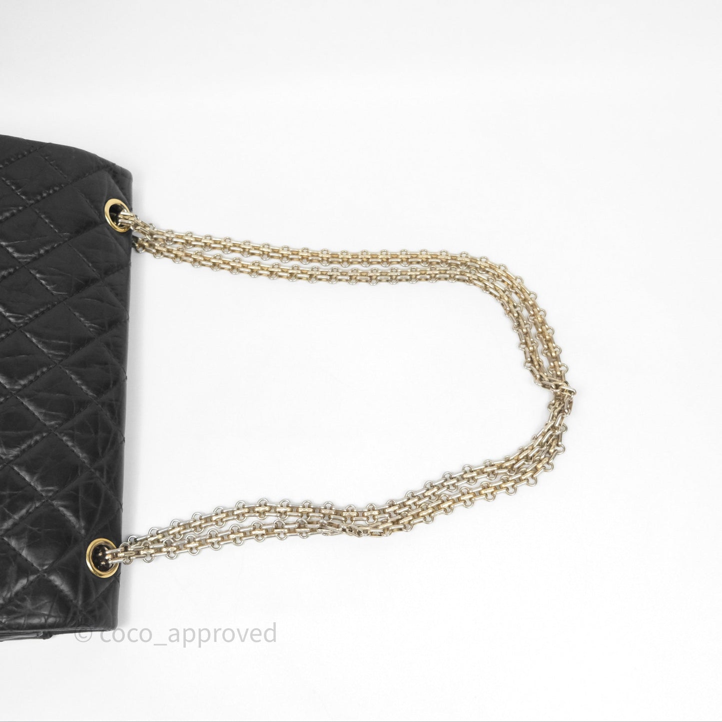 Chanel Reissue 226 Quilted Aged Calfskin Black Aged Gold Hardware