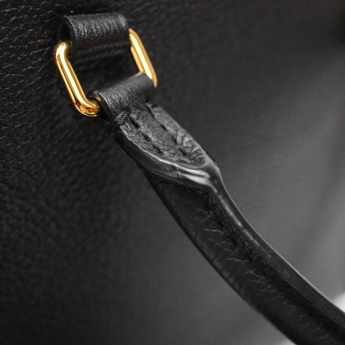 Louis Vuitton Lock & Go Tote Bag Black Calfskin Gold Hardware