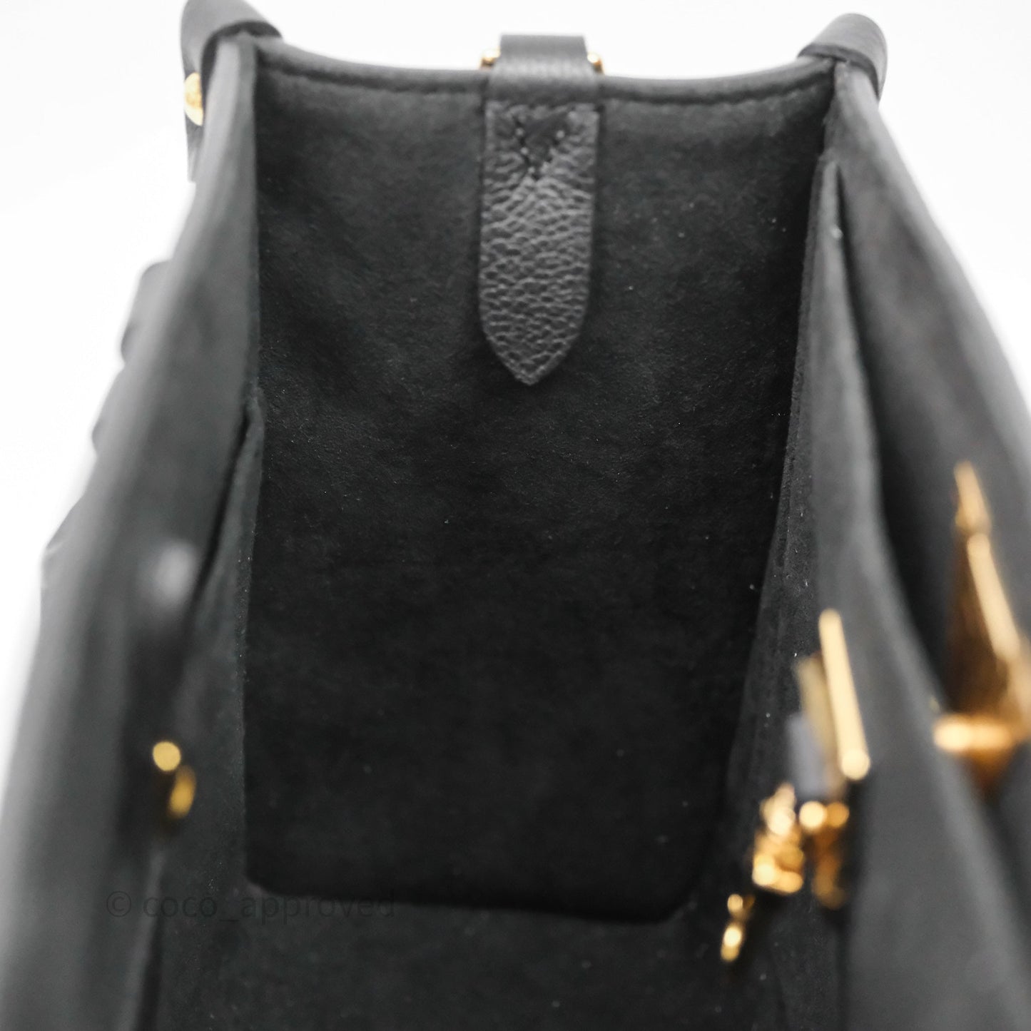 Louis Vuitton Lock & Go Tote Bag Black Calfskin Gold Hardware