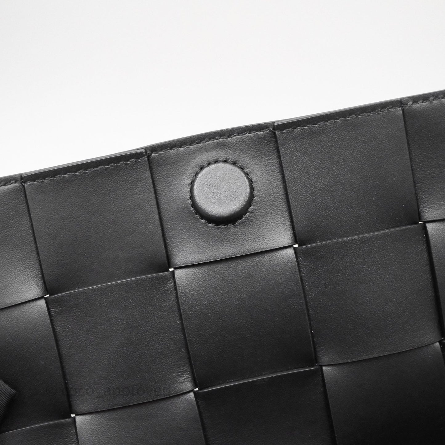 Bottega Veneta Cassette Shoulder Bag Intrecciato Black