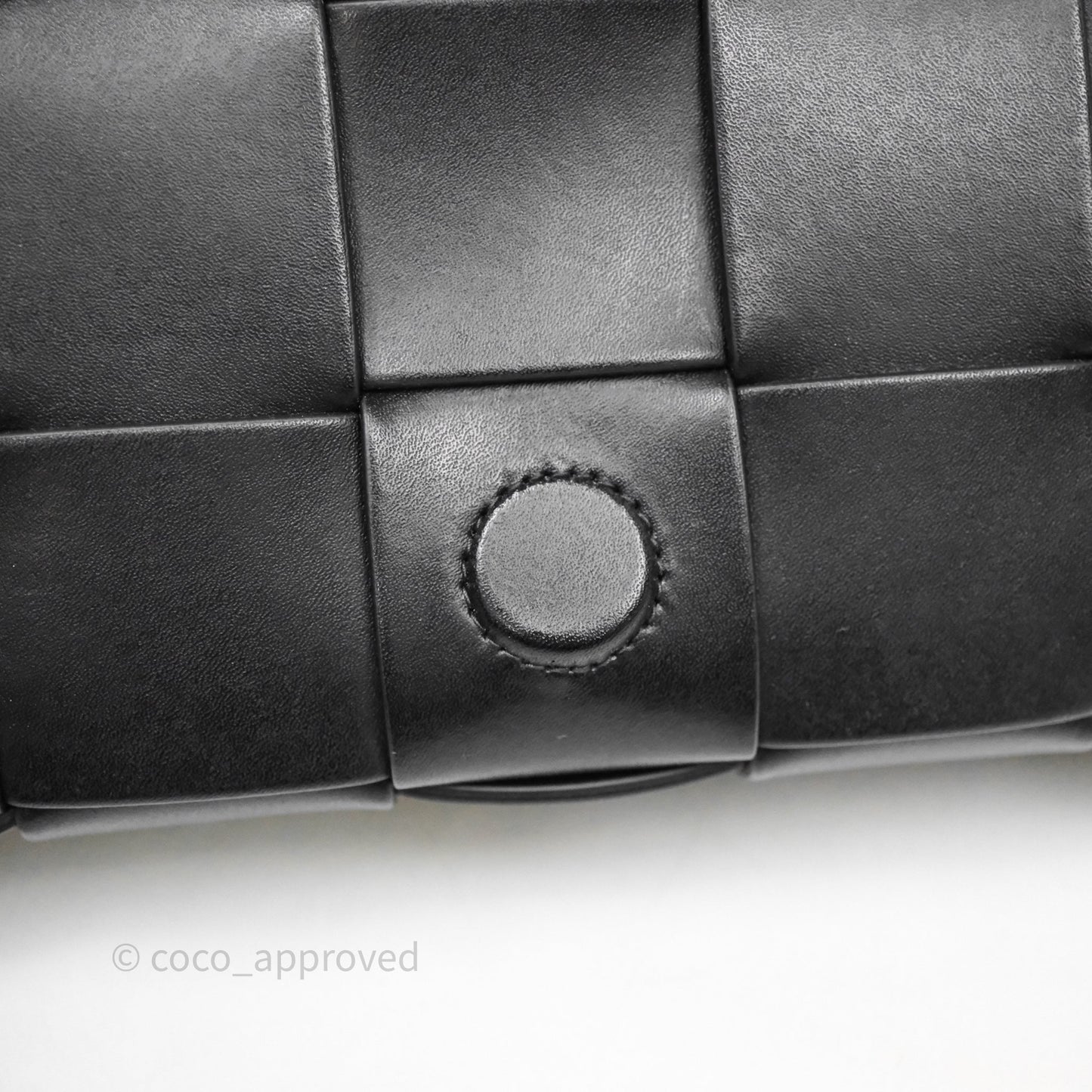 Bottega Veneta Cassette Shoulder Bag Intrecciato Black