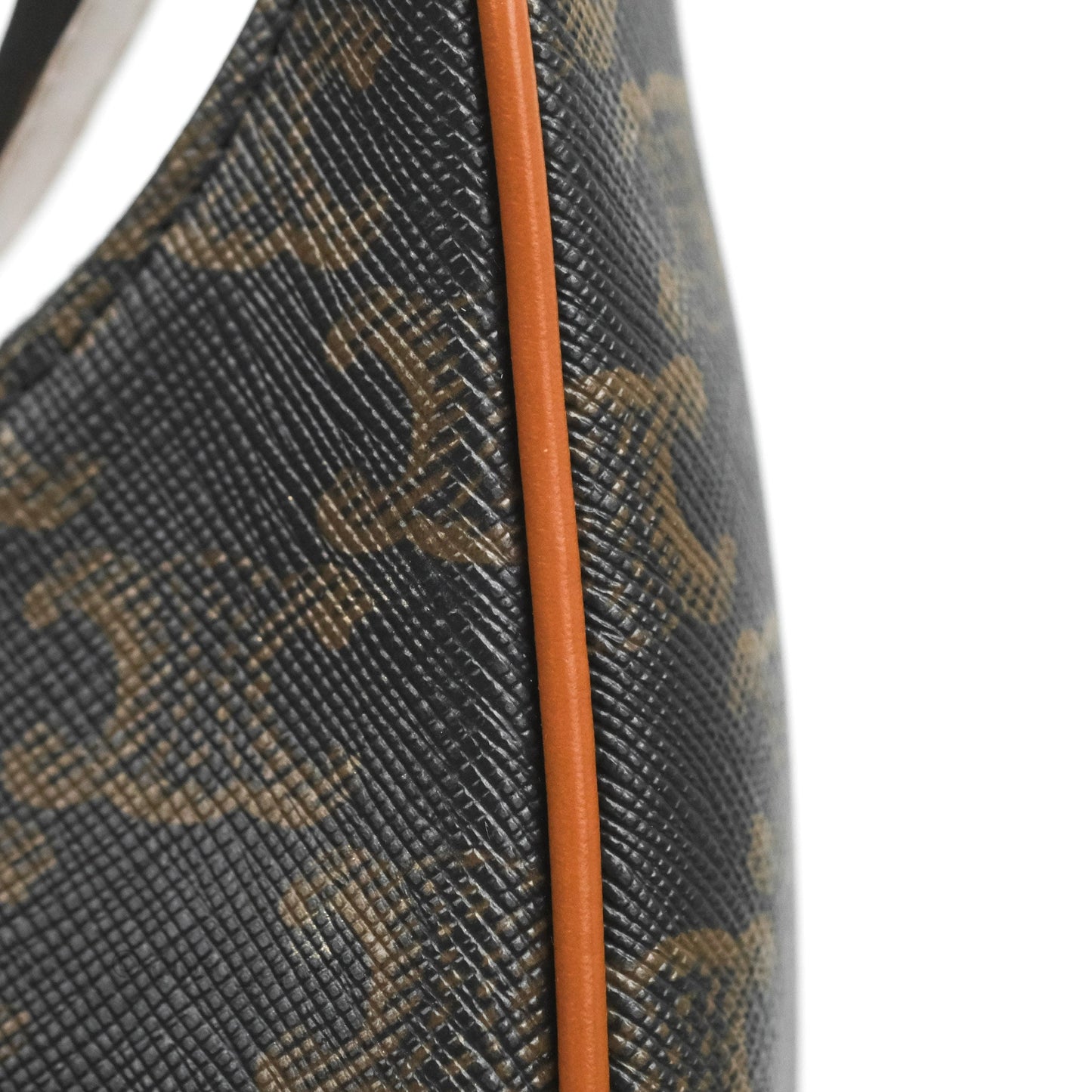 Celine Ava Bag In Triomphe Canvas Calfskin Tan