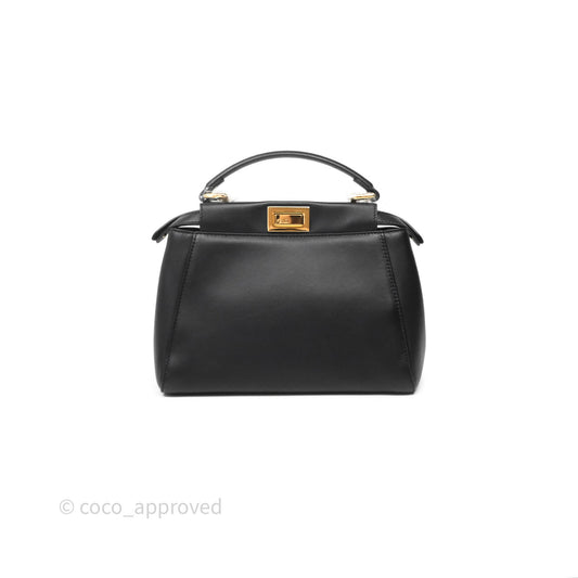 Fendi Nappa Mini Peekaboo Bag Black