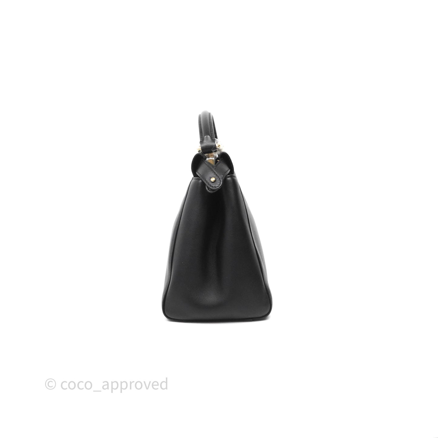 Fendi Nappa Mini Peekaboo Bag Black