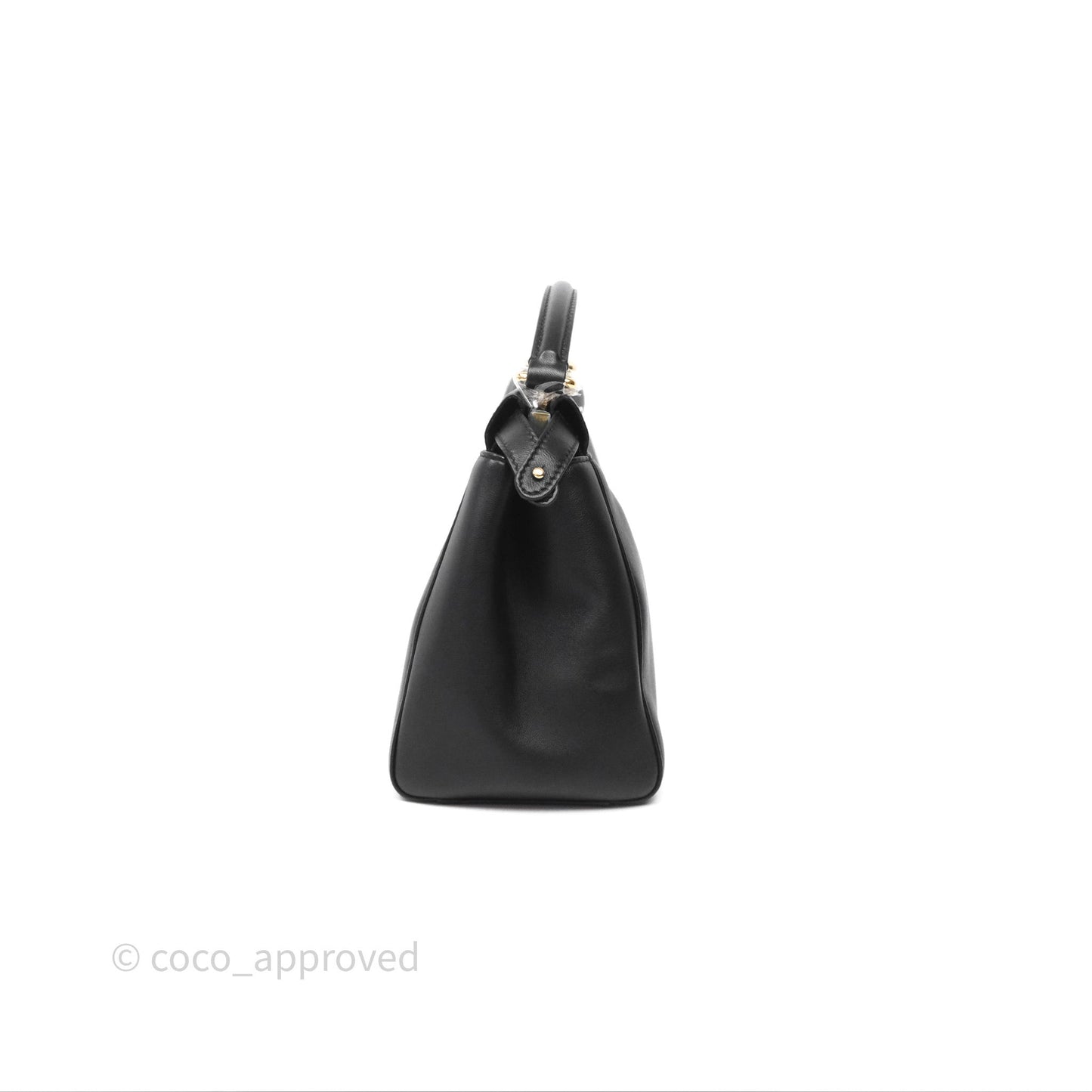 Fendi Nappa Mini Peekaboo Bag Black
