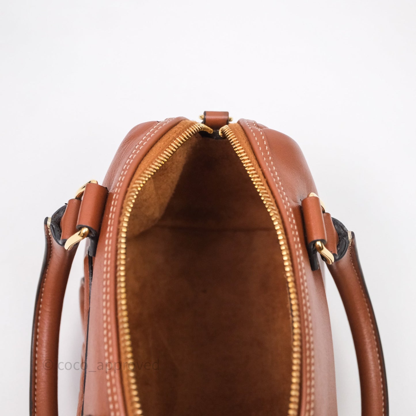 Celine Small Brown Boston Cuir Triomphe Tan Smooth Calfskin Bag