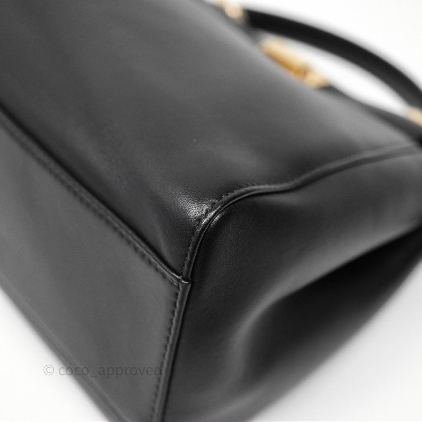 Fendi Nappa Mini Peekaboo Bag Black