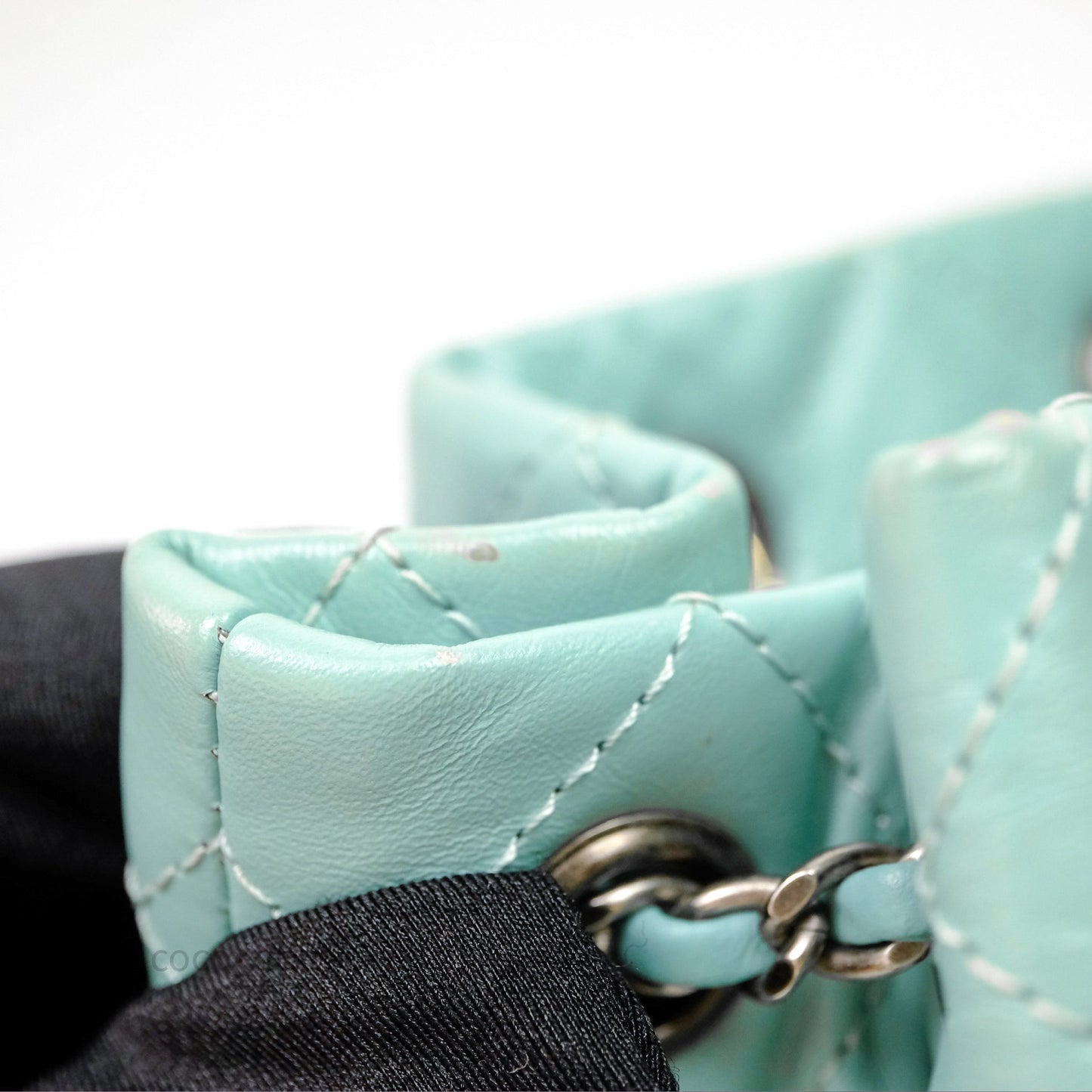 Chanel Small Gabrielle Backpack Tiffany Green Aged Calfskin