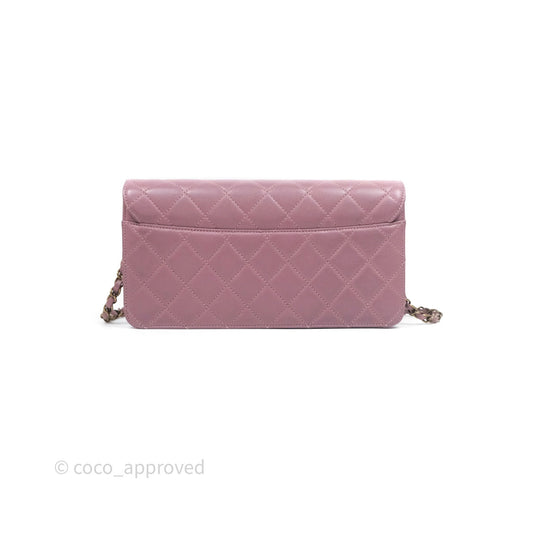 Chanel Beauty Lock Flap Bag Purple Aged Gold Hardware