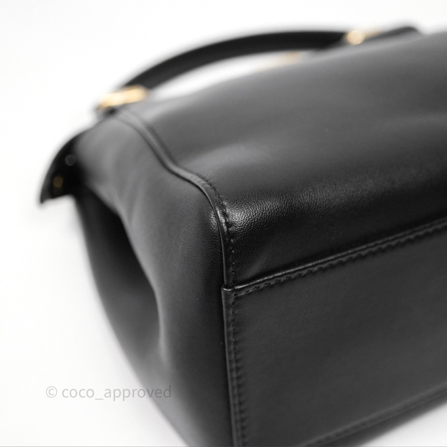 Fendi Nappa Mini Peekaboo Bag Black