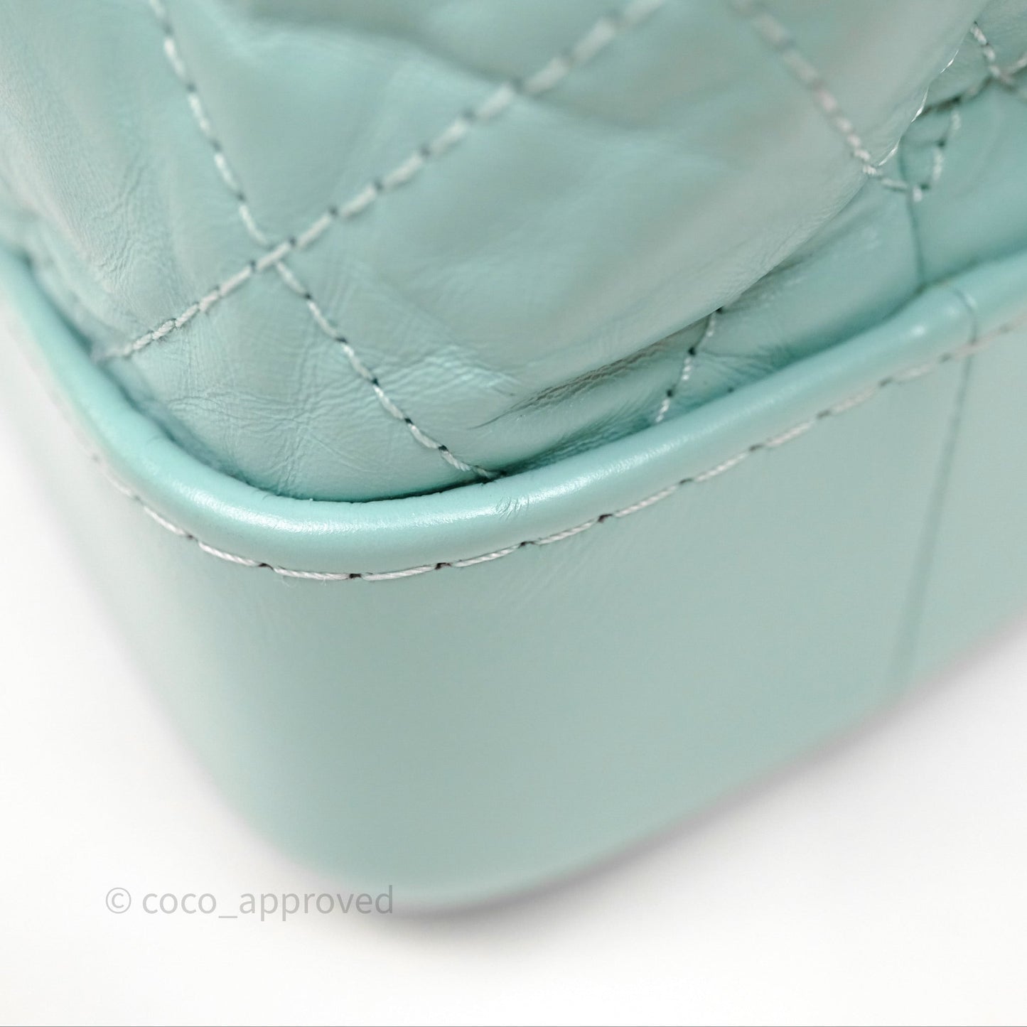 Chanel Small Gabrielle Backpack Tiffany Green Aged Calfskin