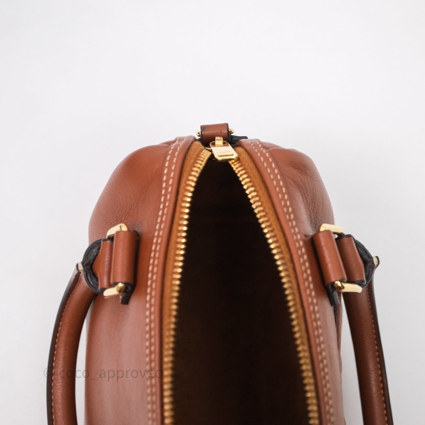 Celine Small Brown Boston Cuir Triomphe Tan Smooth Calfskin Bag