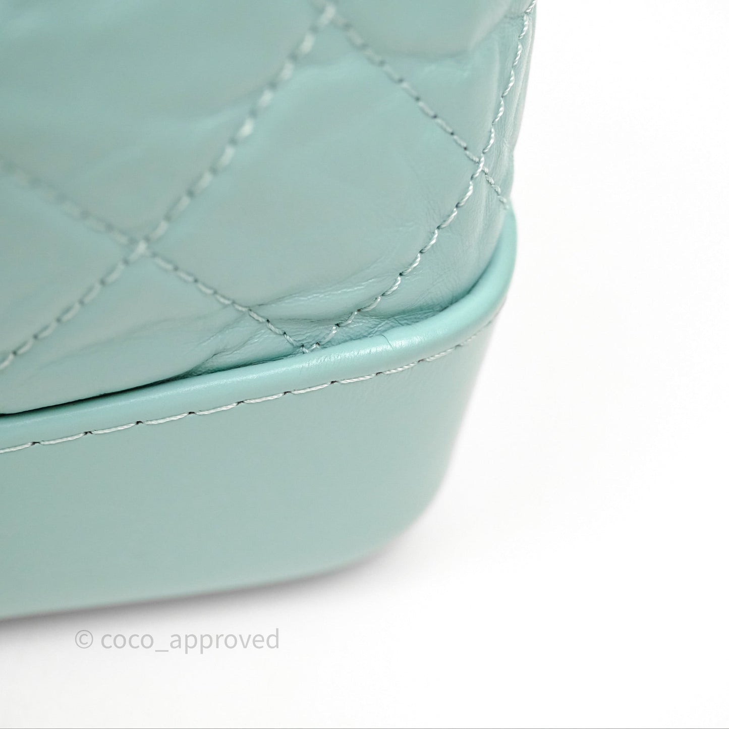 Chanel Small Gabrielle Backpack Tiffany Green Aged Calfskin