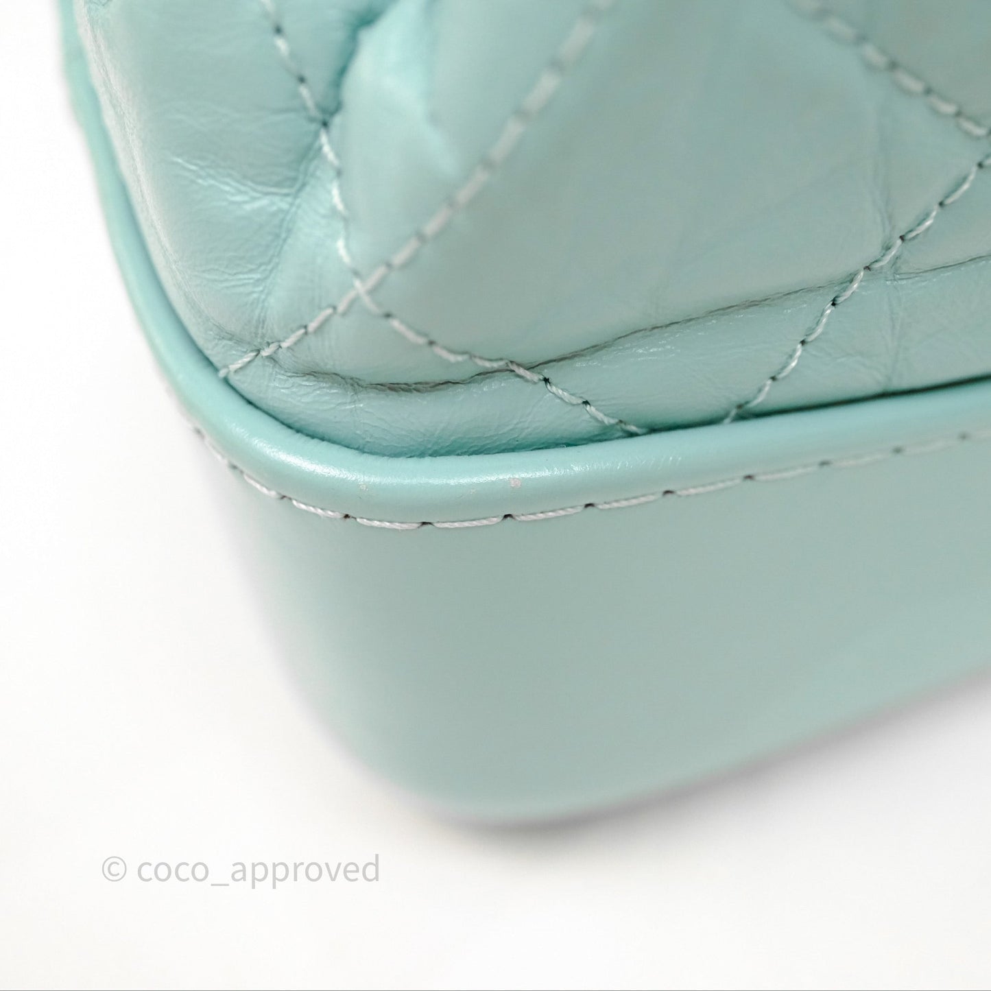 Chanel Small Gabrielle Backpack Tiffany Green Aged Calfskin