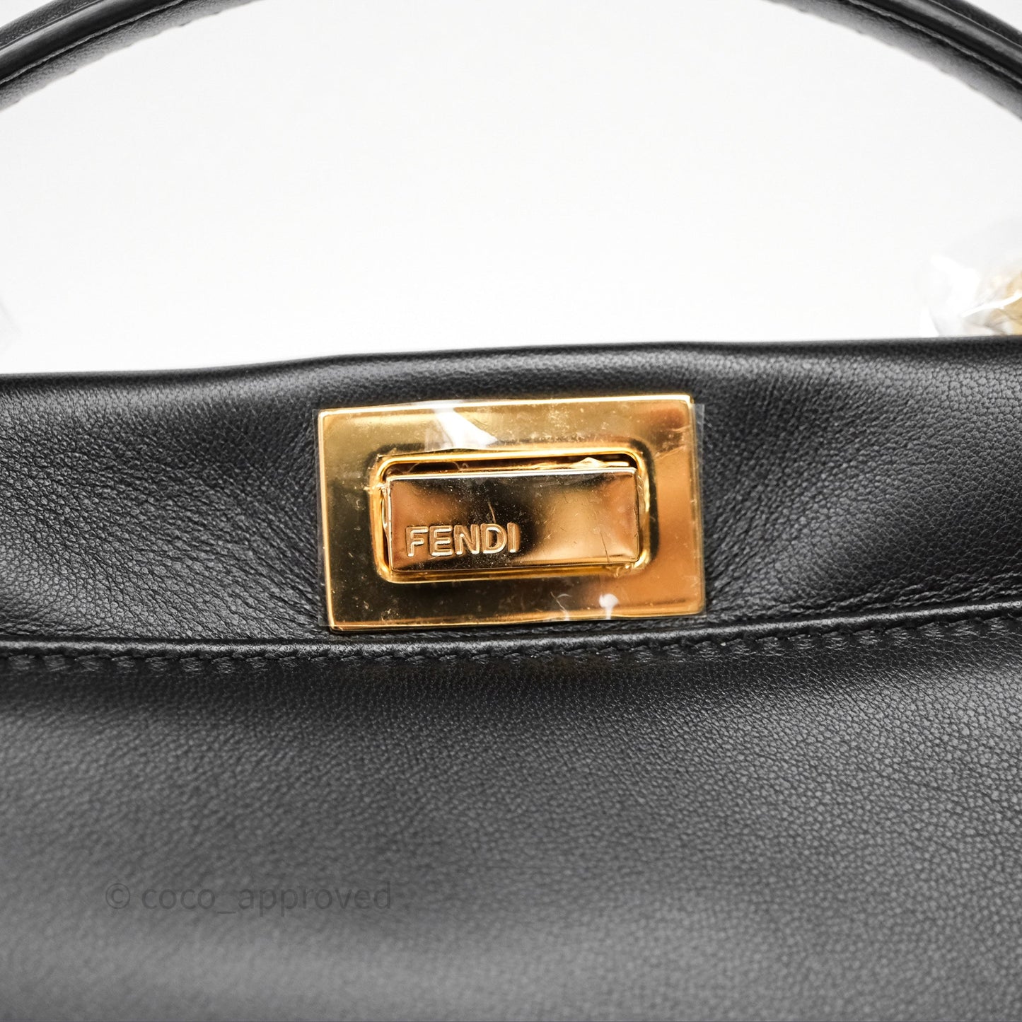 Fendi Nappa Mini Peekaboo Bag Black