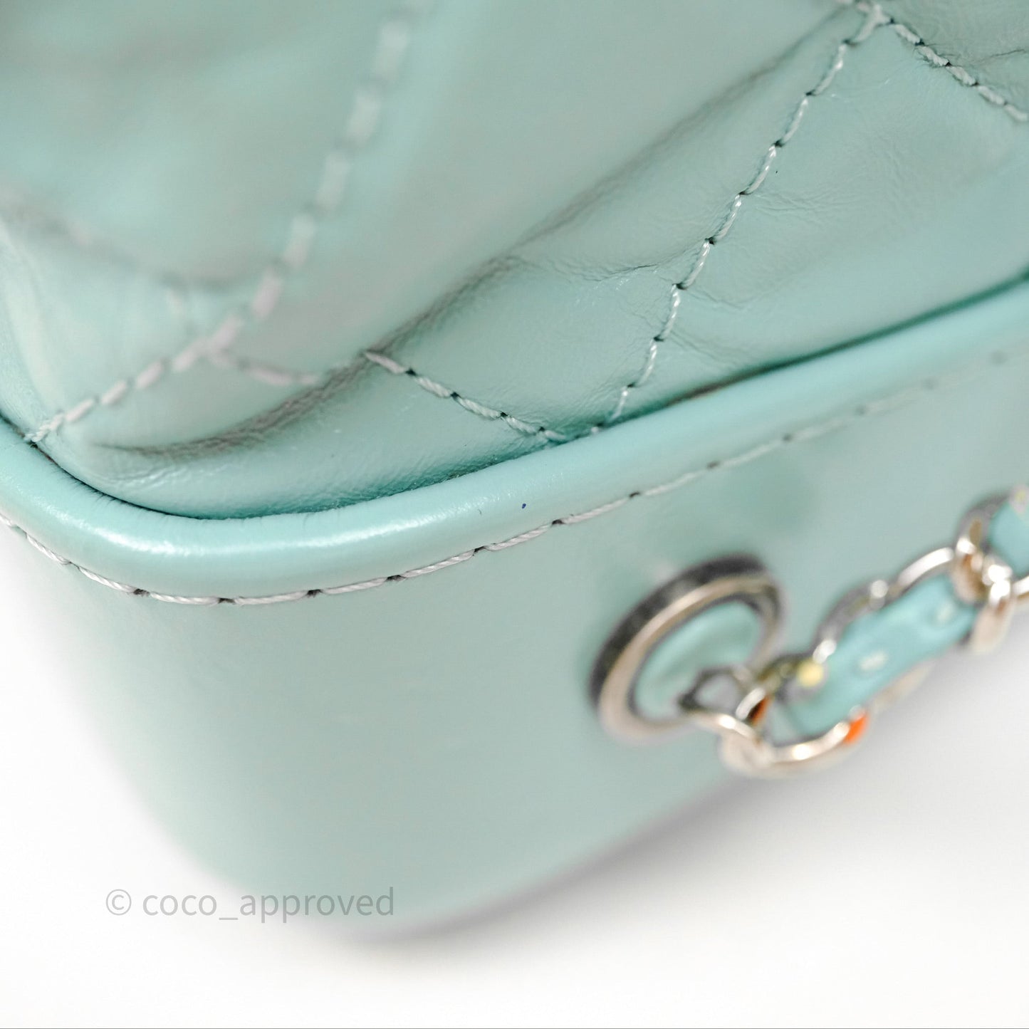 Chanel Small Gabrielle Backpack Tiffany Green Aged Calfskin